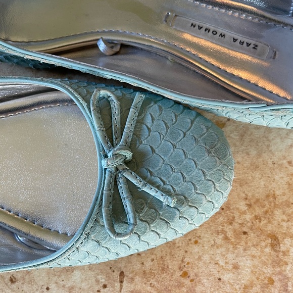Zara light blue ballet flats - Picture 2 of 5